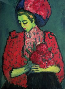 牡丹を持つ少女、1909